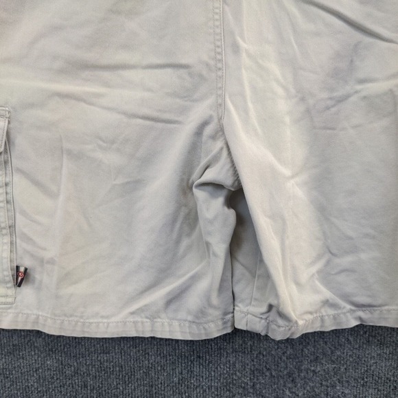 UnionBay Men's Cargo Shorts Cream Size L 100% Cotton Pockets Drawstrings - Picture 4 of 13